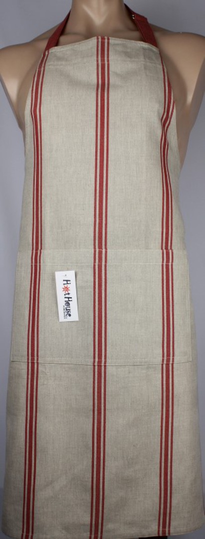 Marseille linen union apron red Code: APR-MAR/RED image 0